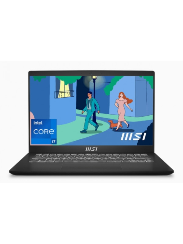 Laptops: MSI Modern 14, Intel 12th Gen. i7-1255U, 36CM FHD 60Hz Laptop (16GB/512GB NVMe SSD/Windows 11 Home/Intel Iris Xe Graphics/Classic Black/1.4Kg), C12M-459IN